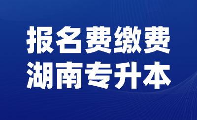2024年懷化學(xué)院專升本免試生報(bào)名費(fèi)繳費(fèi)流程